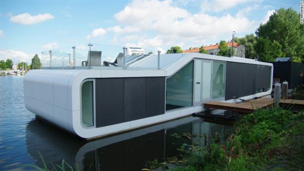 Watervilla דה Omval, אמסטרדם – בתים צפים אינם דבר חדש בהולנד
