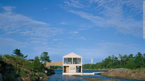 Floating House אגם יורון, אונטריו - בהשראת הסביבה