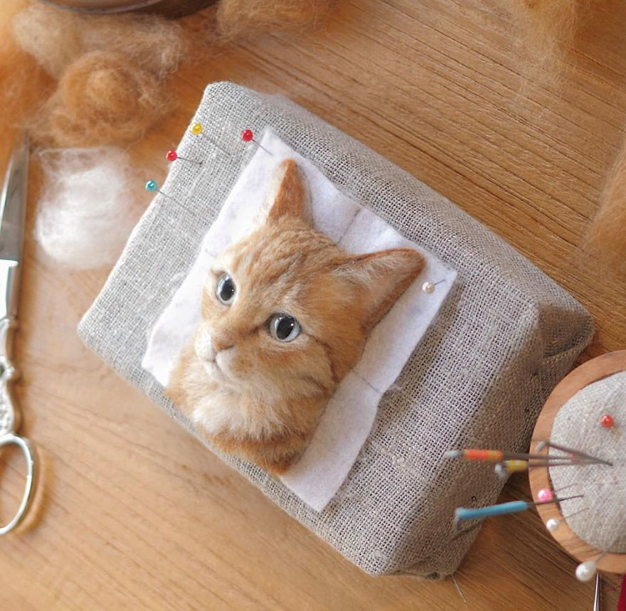 Japanese-Artist-Impresses-Internet-With-Her-Hyper-Realistic-Felted-Cat-Portraits-5b55830f89c85__880