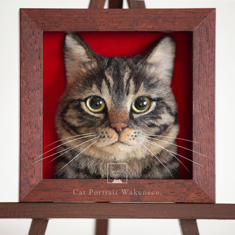 realistic-needle-felted-cat-portraits-wakuneco-designboom-1