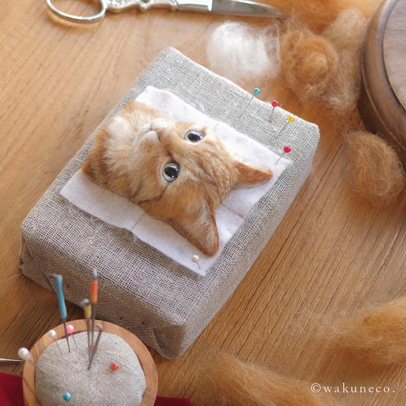 realistic-needle-felted-cat-portraits-wakuneco-designboom-11