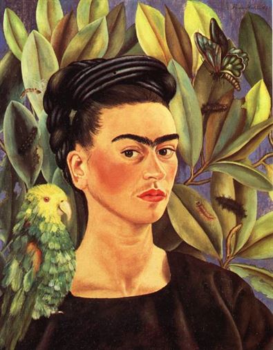 Self-Portrait-with-Bonito-1941-by-Frida-Kahlo