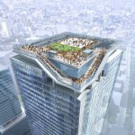 פארק ציבורי על גג גורד השחקים של Shibuya בטוקיו