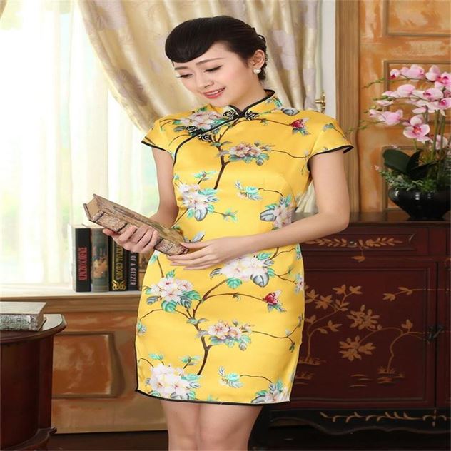 QIpao-Summer-New-2015-100-Silk-Chinese-Womens-Mini-dress-font-b-Cheongsam-b-font-font