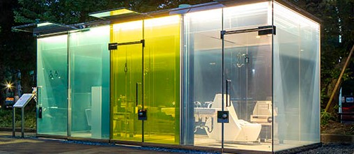 שיגרו באן עיצב שירותים ציבוריים שקופים בטוקיו