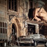 מיניאטורות המראות את החיים ברחוב ג'דה בסוריה