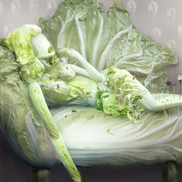 האמנית הסינית Ju Duoqi יוצרת נשים ארוטיות מכרוב וחסה