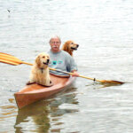 דיוויד בנה קיאק בהתאמה אישית כדי שיוכל לקחת את הכלבים שלו לשייט