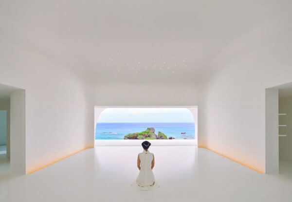 המגורים המפוסלים של האמנית Mariko Mori באי Miyako