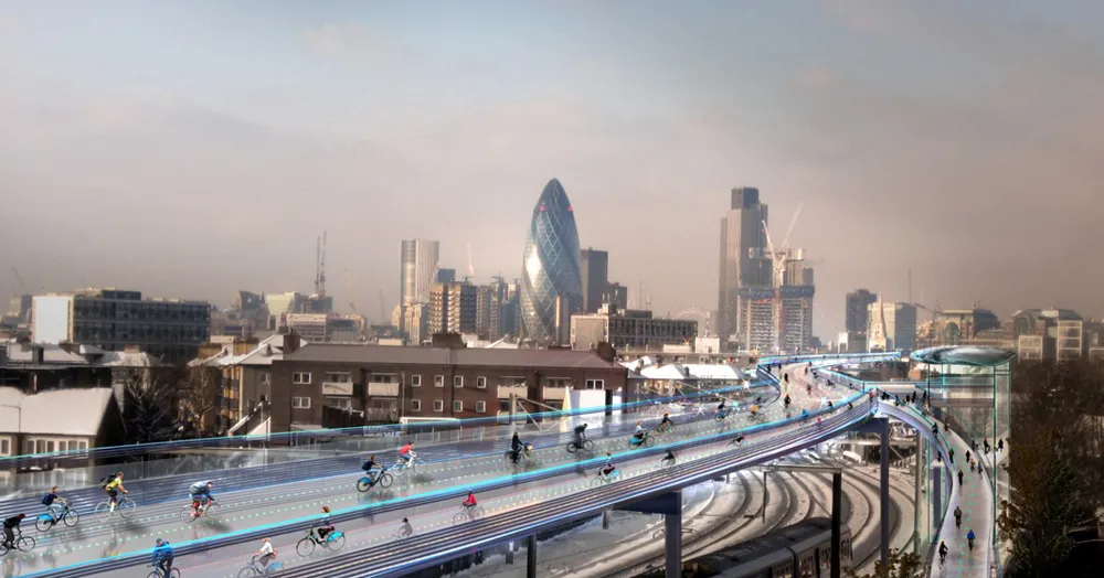 שביל האופניים המוגבה מעל לונדון: SkyCycle