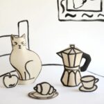 כלי קרמיקה שניראים כמו דו-מימד