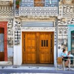 הכפר היווני הצבוע Pyrgi, שכל הבתים בו מעוטרים