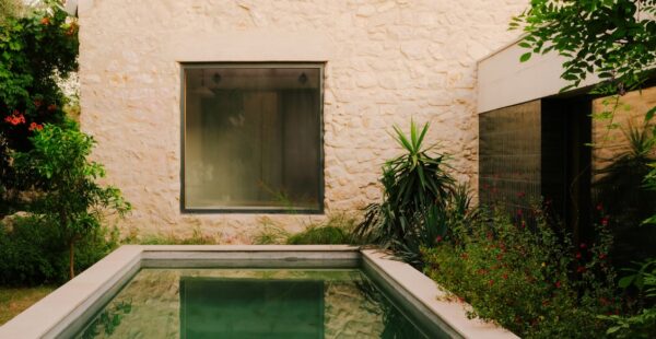 בית פשוט עם פרחי בגוניה, במרסיי