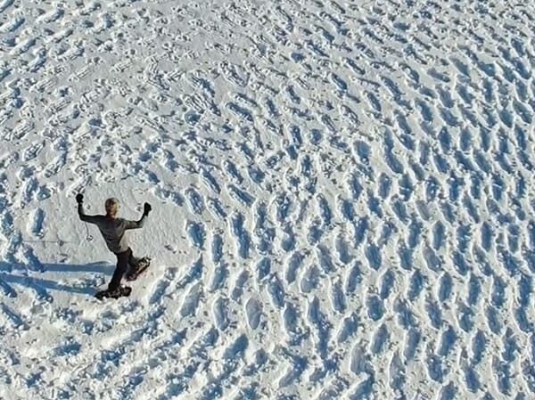 המהנדס שיוצר גאומטריה אמנותית בשלג