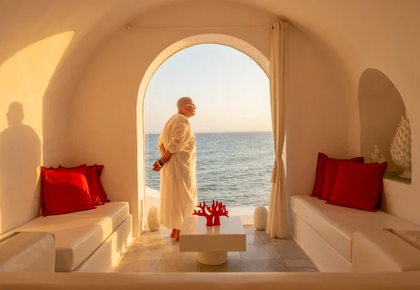 הבית הלבן בעיר העתיקה לחופי הים התיכון, בתוניסיה