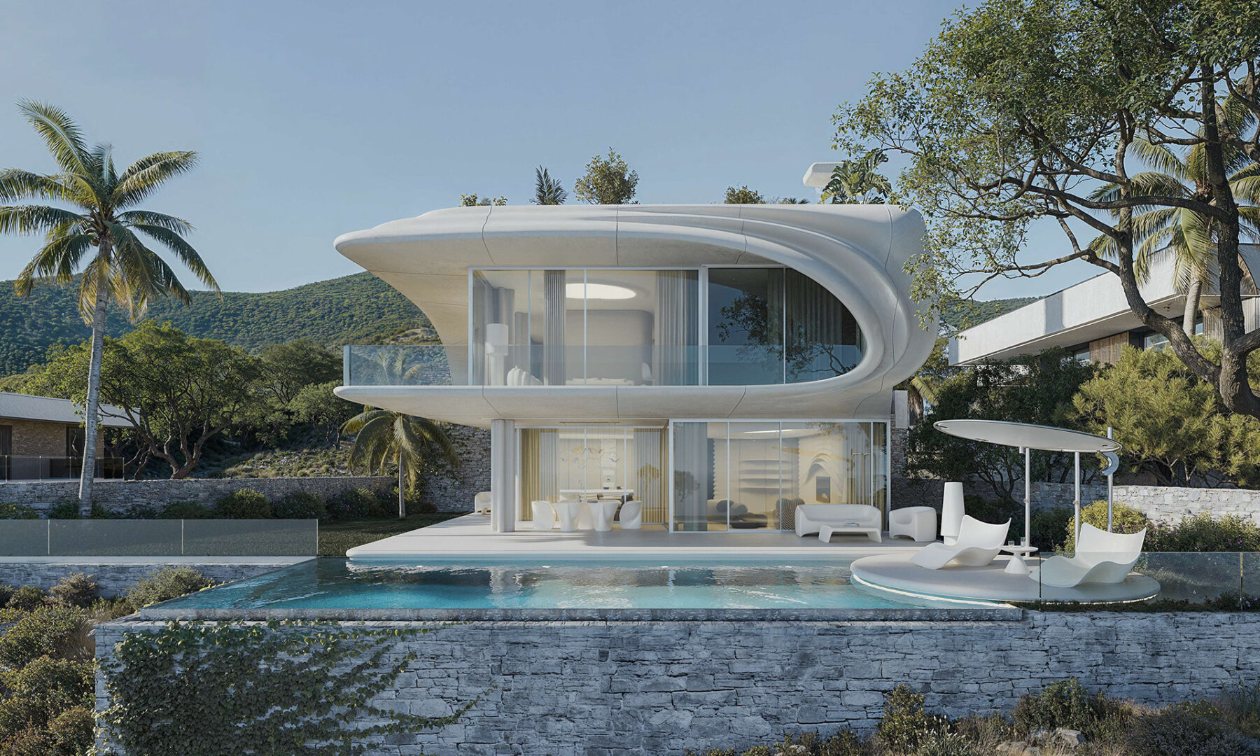 הוילה המפוסלת במרבלה מחקה את גלי הים