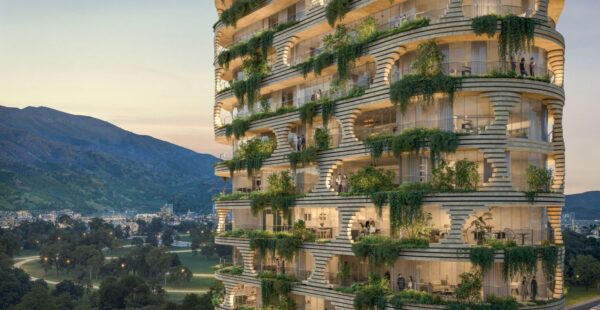 Kengo Kuma מציג מגדל חדש בקיטו בהשראת קרמיקה עתיקה