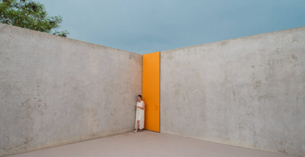 הבית והנוף חיים ביחד ליד האגם, במקסיקו