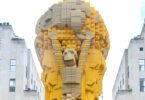 גביע העולם הגדול בעולם מלבני LEGO הוצב בניו יורק