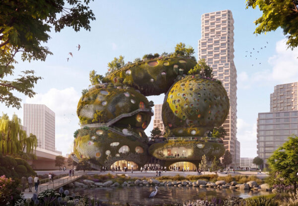 רוטרדם בוחרת בעתיד: MVRDV תקים מבנה אייקוני שנראה כמו ערימת סלעים ענקית